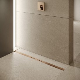 Желоб водосточный TECE TECEdrainprofile 1200 мм с цветным PVD покрытием сатин красный позолоченный 671203