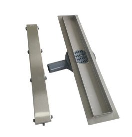 Желоб водосточный VBI Fort 2 в 1 с решеткой 100 см нержавеющая сталь хром VBI-060110CH