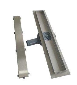 Желоб водосточный VBI Fort 2 в 1 с решеткой 90 см нержавеющая сталь хром VBI-060109CH