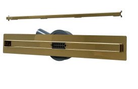 Желоб водосточный VBI Fort Slim с решеткой 60 см нержавеющая сталь золото VBI-060206GL