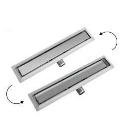 Жолоб водостічний VBI Kent 2 в 1 з решіткою 70 см нержавіюча сталь хром VBI-060307CH