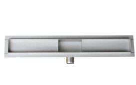 Жолоб водостічний VBI Kent 2 в 1 з решіткою 80 см нержавіюча сталь хром VBI-060308CH