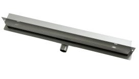 Жолоб водостічний VBI Kent Wall 2 в 1 з решіткою 80 см нержавіюча сталь хром VBI-060408CH