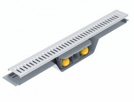 Жолоб водостічний Volle 60 см з гратами лінія нержавіюча сталь 90-22-604