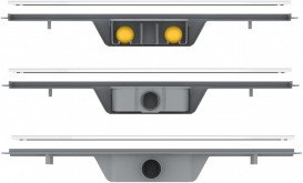 Желоб водосточный Volle 70 см с решеткой линия нержавеющая сталь 90-22-704