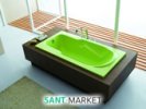 зеленая акриловаяя ванна