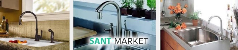 смесители для кухни в интерьере