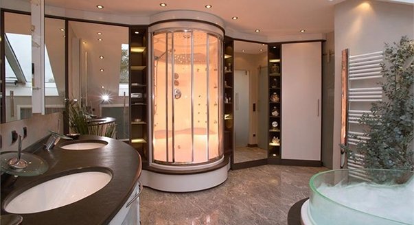 душевая кабина полукруглая