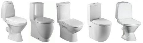 види унітазів