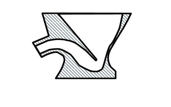 форма чаші унітазу козирок